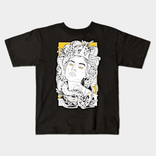 Neo-Traditional Medusa Portrait Kids T-Shirt